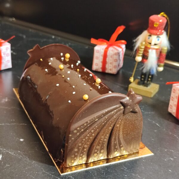 Bûche chocolat poire