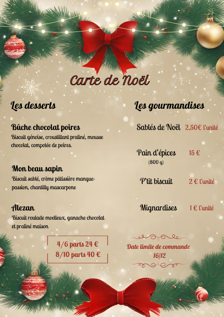 Desserts et bûche de Noël