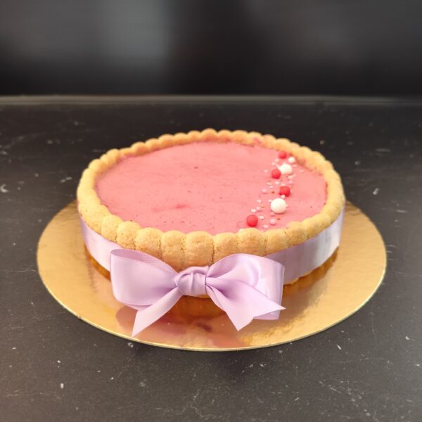 Entremet mousse framboise pour anniversaire