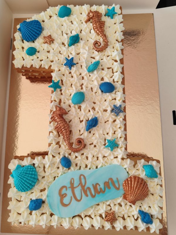 number cake 1 thème marin